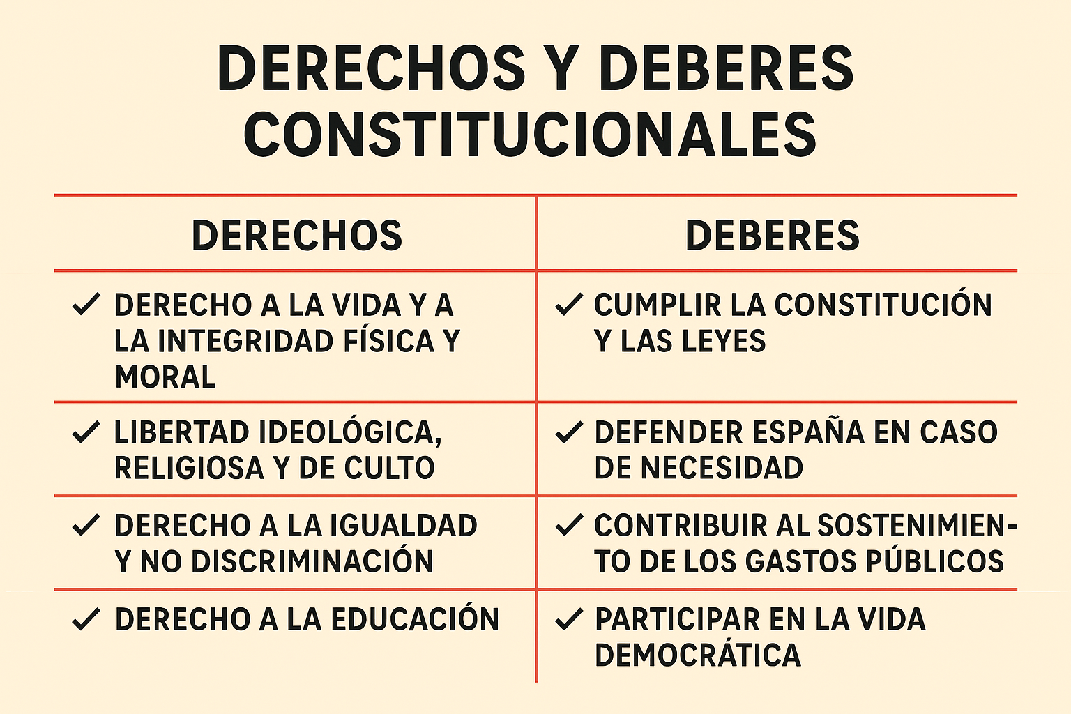 DERECHOS Y DEBERES CONSTITUCIONALES DERECHOS Y DEBERES CONSTITUCIONALES